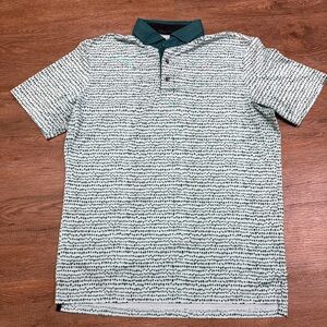 Greyson Golf Green Patterned Men's Polo Golf Shirt
